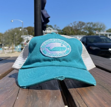 Whale Trucker Hat Blue